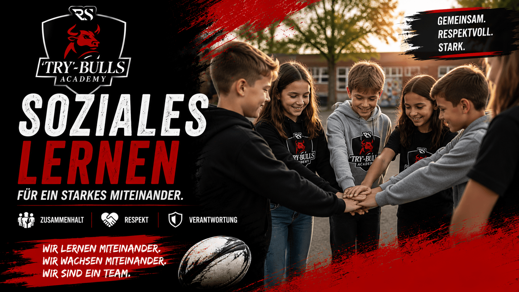 Soziales Lernen an Schulen mit der TRY-BULLS Academy