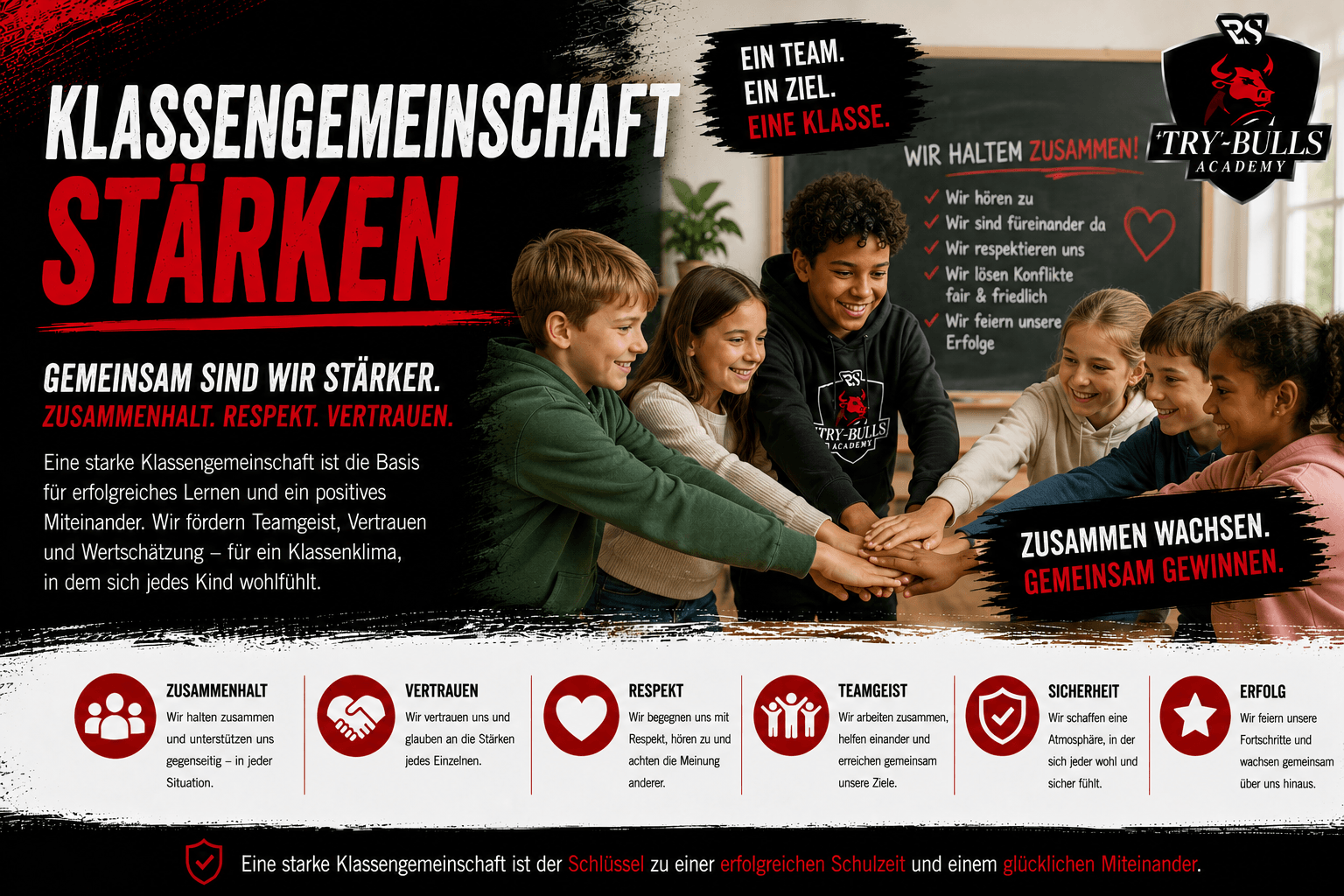 Klassengemeinschaft stärken mit der TRY-BULLS Academy