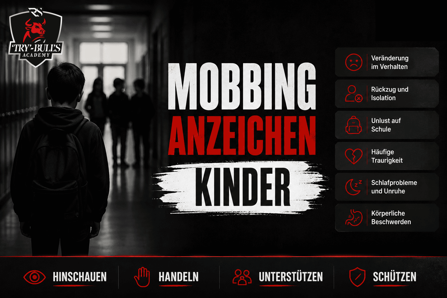 Mobbing Anzeichen bei Kindern erkennen – körperliche, emotionale, soziale und schulische Warnsignale