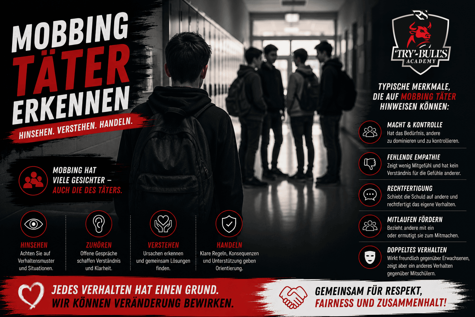Mobbing-Täter erkennen Mobbing-Täter erkennen – typische Verhaltensmuster und Rollen in der Schule