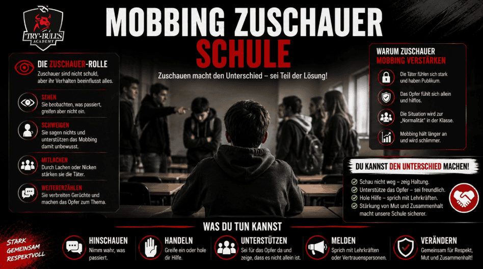 Mobbing Zuschauer in der Schule – Schweigen, Gruppendruck und Zivilcourage verstehen