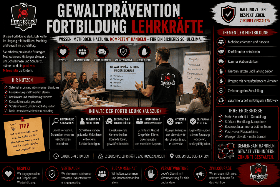 Gewaltprävention Fortbildung Lehrkräfte – Handlungssicherheit und Prävention im Schulalltag
