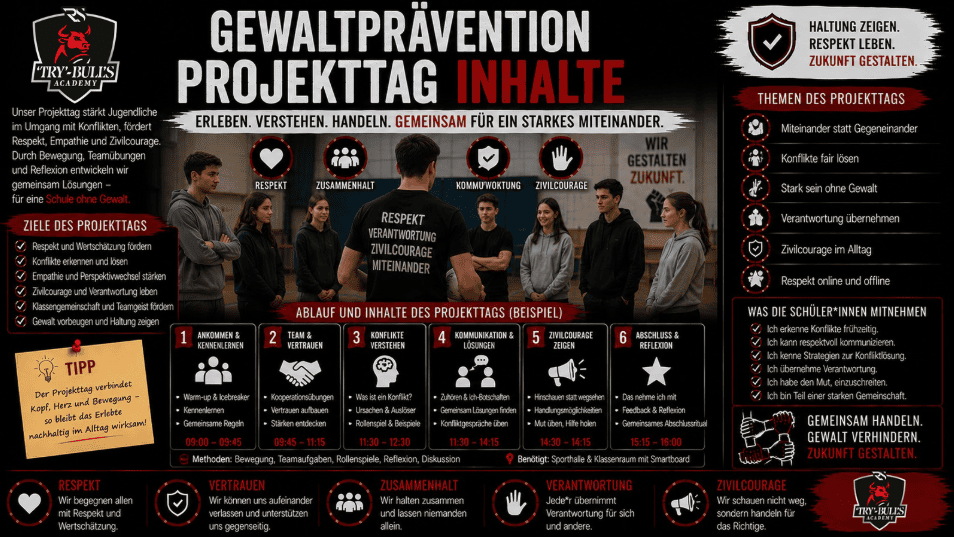 Gewaltprävention Projekttag Inhalte – Bausteine und Ablauf für Schulen