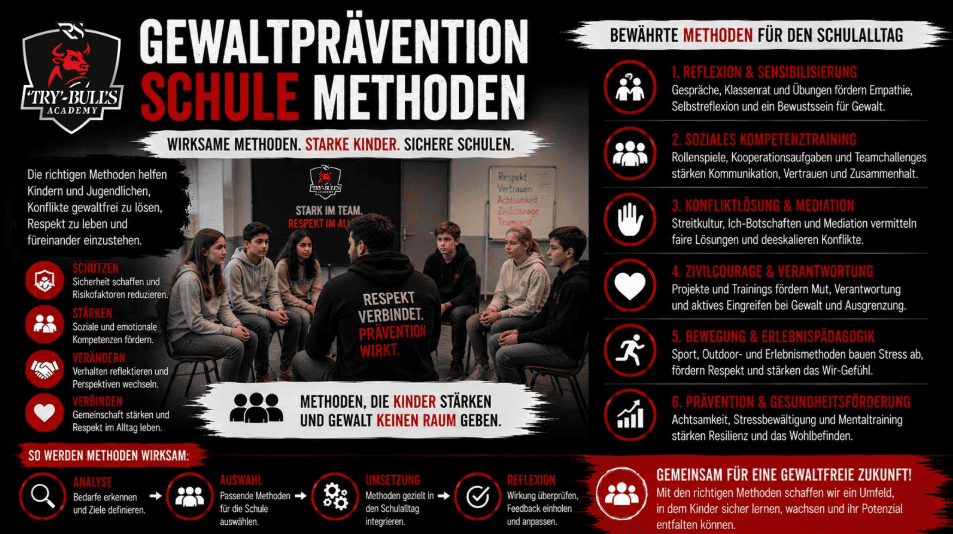 Gewaltprävention Schule Methoden – Deeskalation, Teamarbeit und Zivilcourage