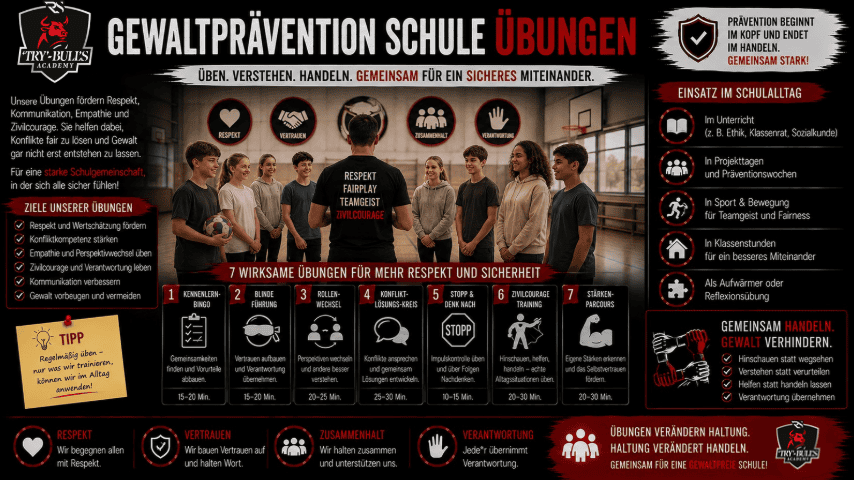 Gewaltprävention Schule Übungen – praktische Übungen zu Deeskalation, Grenzen und Teamarbeit