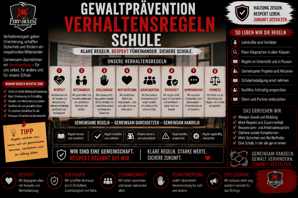 Gewaltprävention Verhaltensregeln Schule – klare Regeln, Grenzen und Verantwortung im Schulalltag